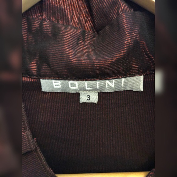 ✨CLARET RED LONG SLEEVES BLING WOMEN SHIRT - Picture 6 of 6